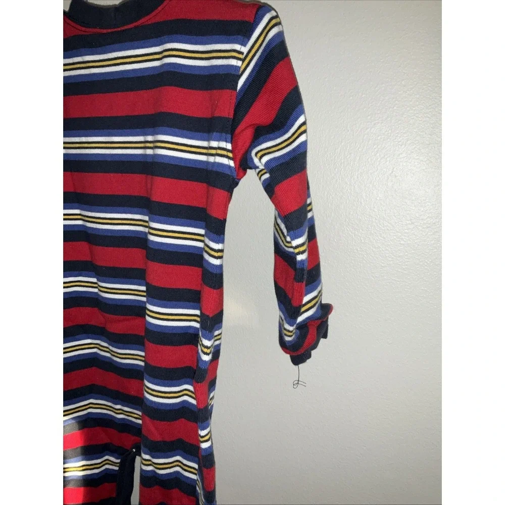 Vintage OshKosh B'gosh Striped Firefighter Dalmatian Romper 24 Months Multicolor